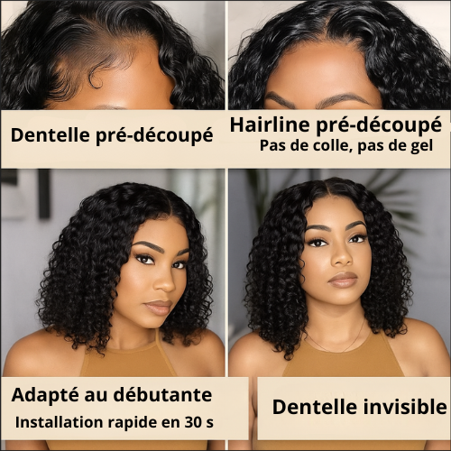 Glueless Bob Curly – Lace HD
