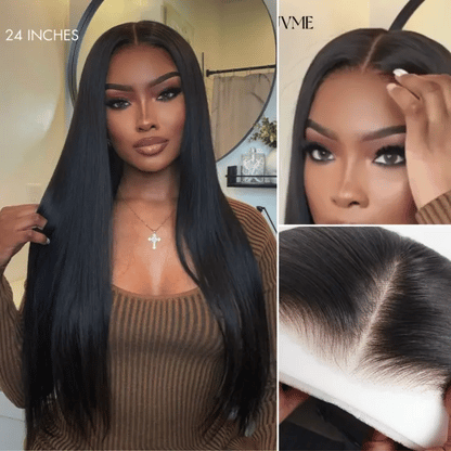 Perruque sans colle prêt à porter HD Lace 5x5, et 6x4 densité 180%  – Effet naturel