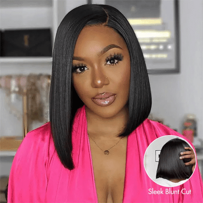 5x5 HD Lace Wear & Go straight Bob  — Pre-Plucked & Pre-Cut, 250% Density, Beginner Friendly