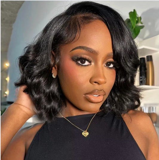 Perruque Bob Body Wave sans colle Lace HD 7x5.