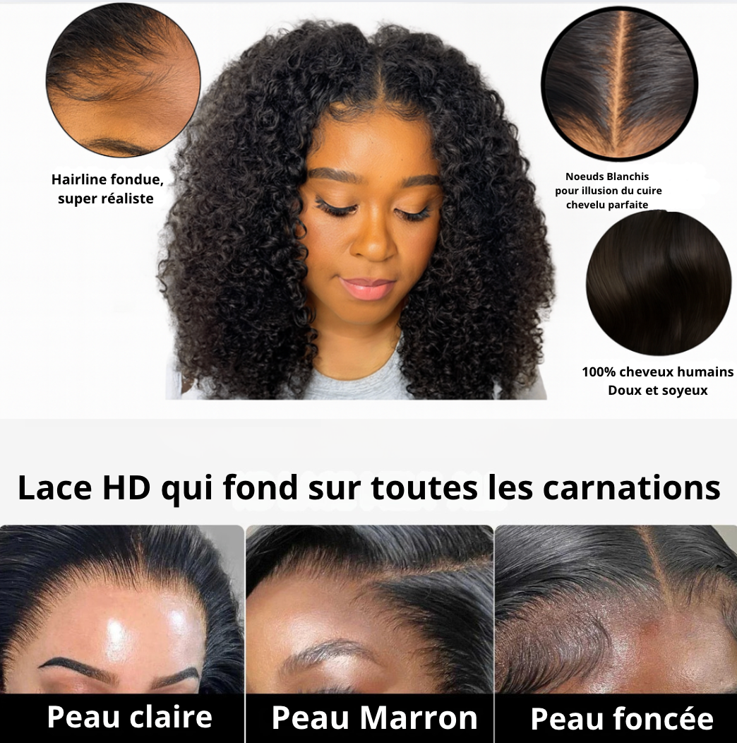 Glueless Bob Curly – Lace HD