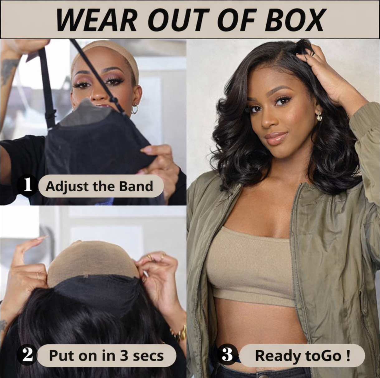 Glueless wig body wave 7x5 pre Cut HD Lace