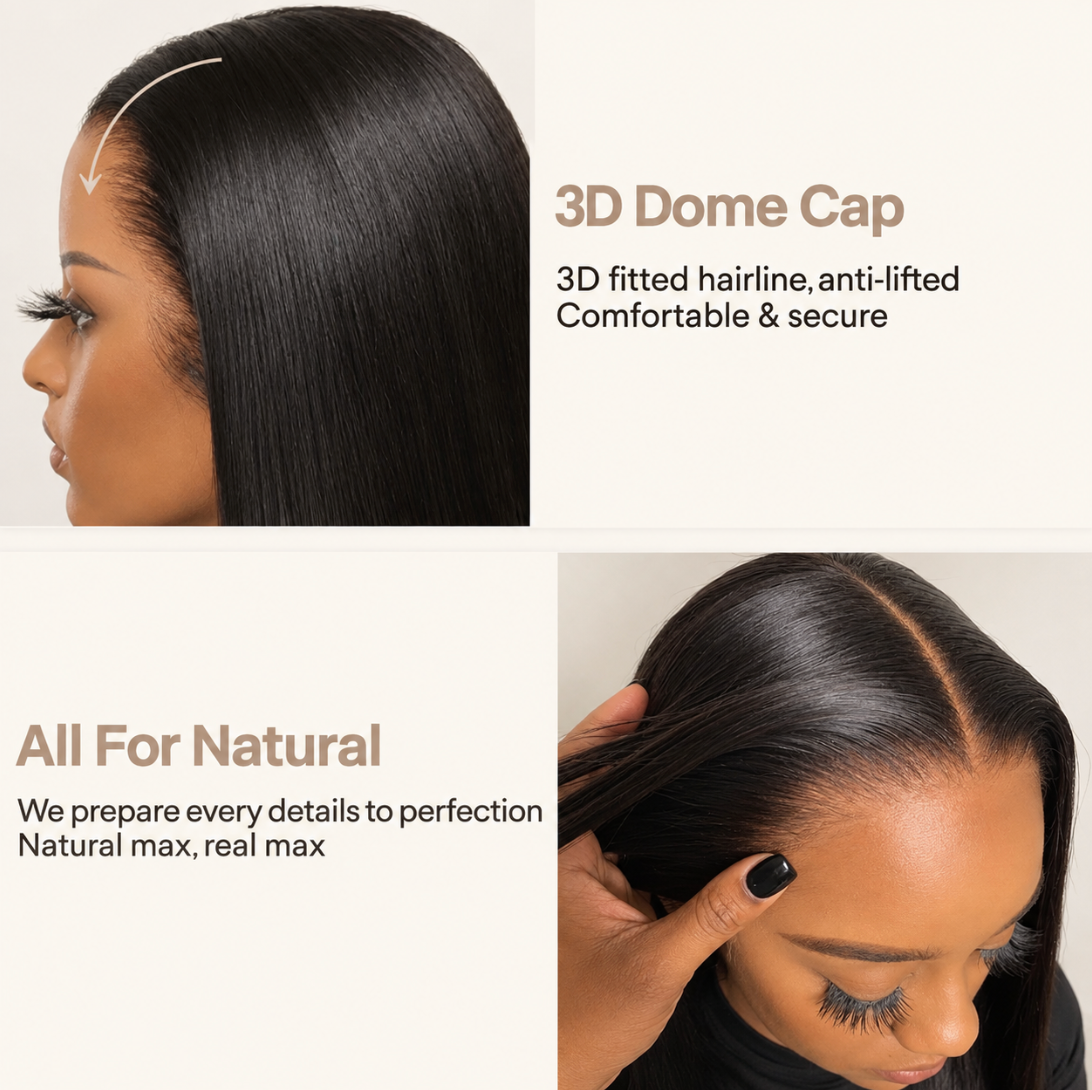 Raw Hair Wavy Glueless Wig, 13×6 HD Lace 250% density
