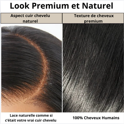 Perruque sans colle prêt à porter HD Lace 5x5, et 6x4 densité 180%  – Effet naturel