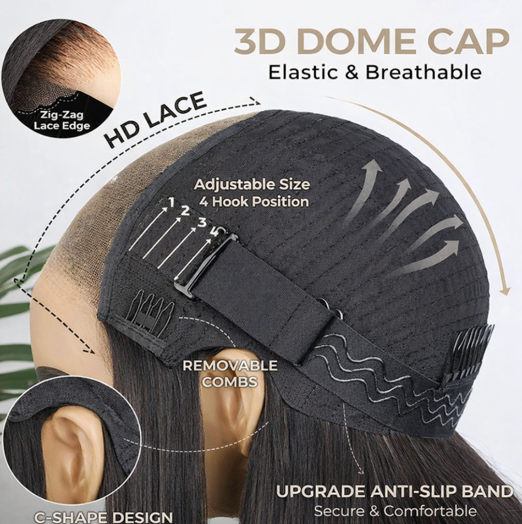 Glueless wig body wave 7x5 pre Cut HD Lace