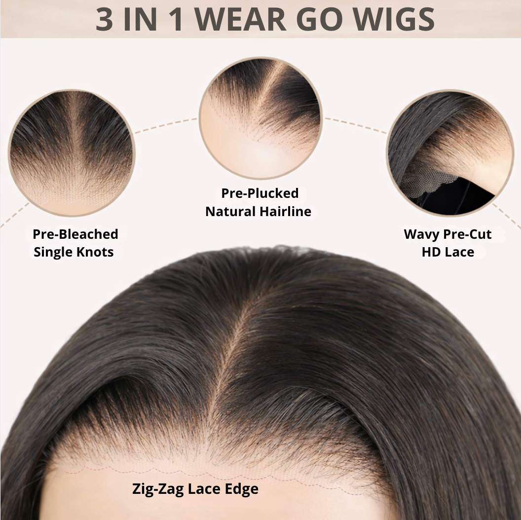 Glueless wig body wave 7x5 pre Cut HD Lace