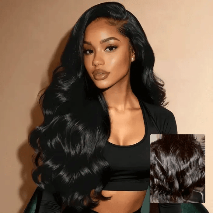 Raw Hair Wavy Glueless Wig, 13×6 HD Lace 250% density