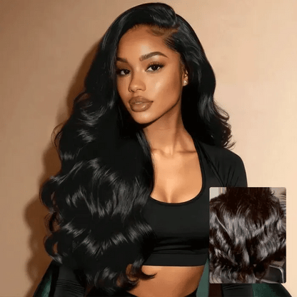 Raw Hair Wavy Glueless Wig, 13×6 HD Lace 250% density