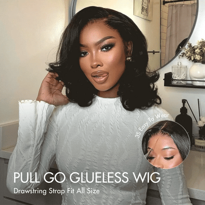 Glueless HD Lace Body Wave Wig Bob  — Pre-Plucked & Pre-Cut, 250% Density, Beginner Friendly