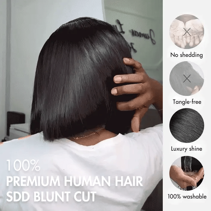 5x5 HD Lace Wear & Go straight Bob  — Pre-Plucked & Pre-Cut, 250% Density, Beginner Friendly