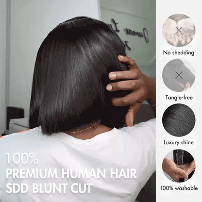 5x5 HD Lace Wear & Go straight Bob  — Pre-Plucked & Pre-Cut, 250% Density, Beginner Friendly
