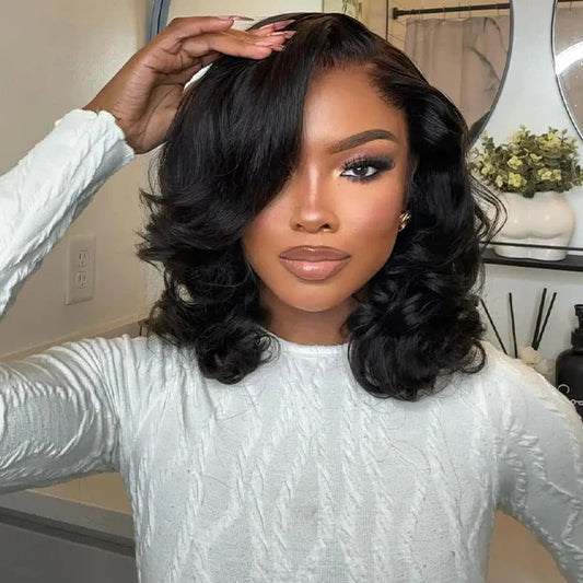 Glueless HD Lace Body Wave Wig Bob  — Pre-Plucked & Pre-Cut, 250% Density, Beginner Friendly